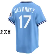 Cam Devanney Men's Kansas City Royals Light Blue Limited Throwback Cooperstown Collection Jersey