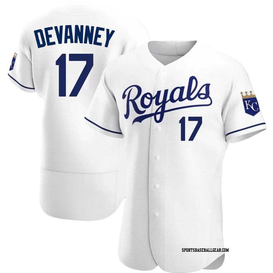 Cam Devanney Men's Kansas City Royals White Authentic Home Jersey