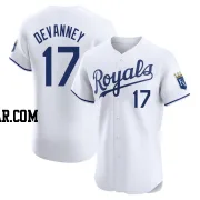 Cam Devanney Men's Kansas City Royals White Elite Home Jersey