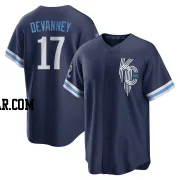 Cam Devanney Youth Kansas City Royals Navy Replica 2022 City Connect Jersey