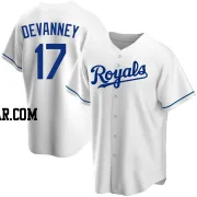 Cam Devanney Youth Kansas City Royals White Replica Home Jersey