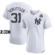 Cam Schlittler Men's New York Yankees White Elite Home 2024 World Series Jersey