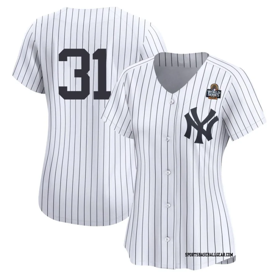 Cam Schlittler Women's New York Yankees White Limited Yankee Home 2nd 2024 World Series Jersey