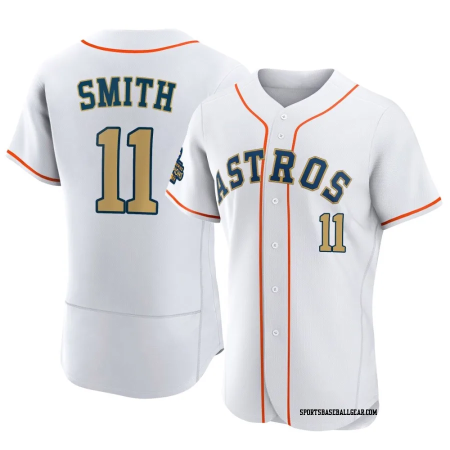 Cam Smith Men's Houston Astros Gold Authentic White 2023 Collection Jersey
