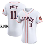 Cam Smith Men's Houston Astros White Elite Home Patch Jersey
