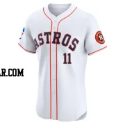 Cam Smith Men's Houston Astros White Elite Home Patch Jersey