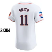 Cam Smith Men's Houston Astros White Elite Home Patch Jersey