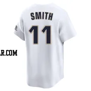 Cam Smith Men's Houston Astros White Limited Throwback Cooperstown Collection Jersey