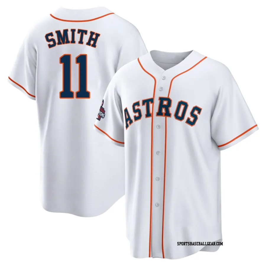 Cam Smith Men's Houston Astros White Replica 2022 World Series Champions Home Jersey