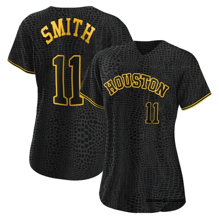 Cam Smith Women's Houston Astros Black Authentic Snake Skin City Jersey