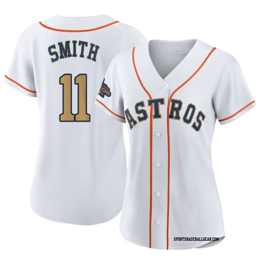 Cam Smith Women's Houston Astros Gold Authentic White 2023 Collection Jersey