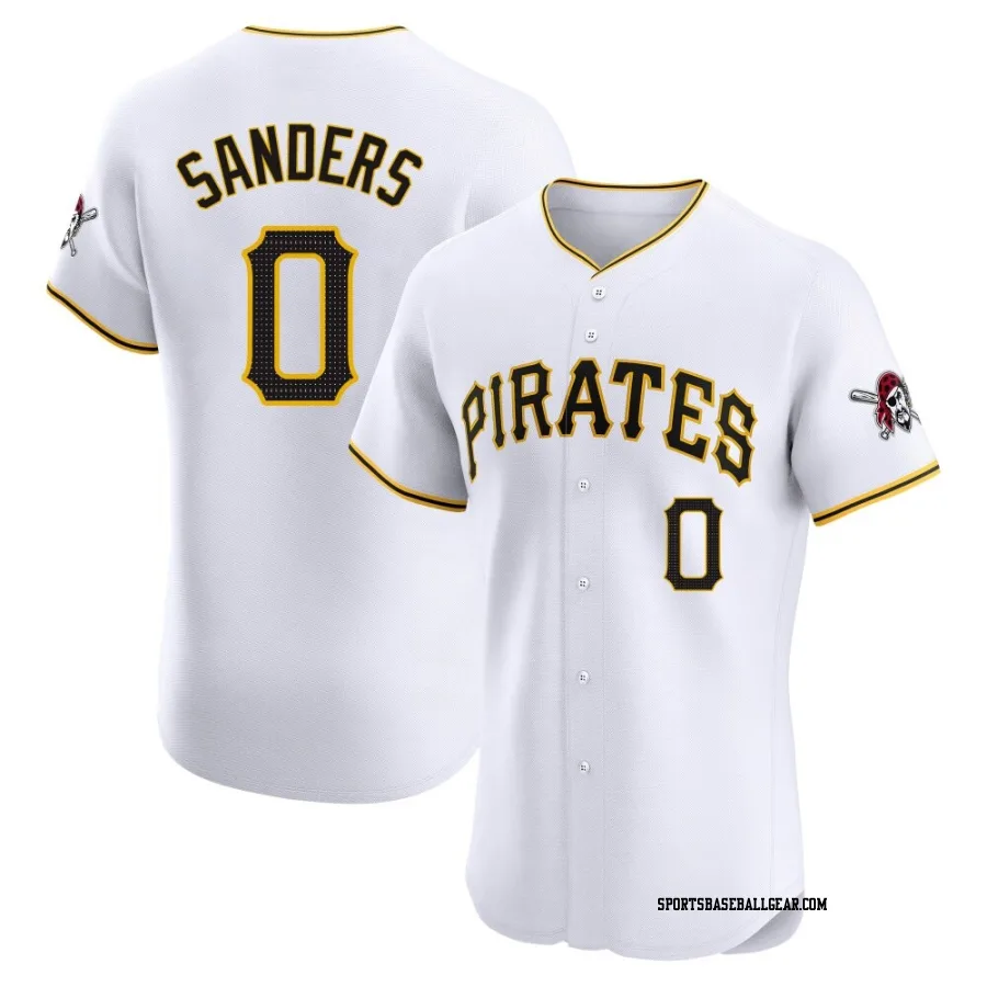 Camden Sanders Men's Pittsburgh Pirates White Elite Home Jersey