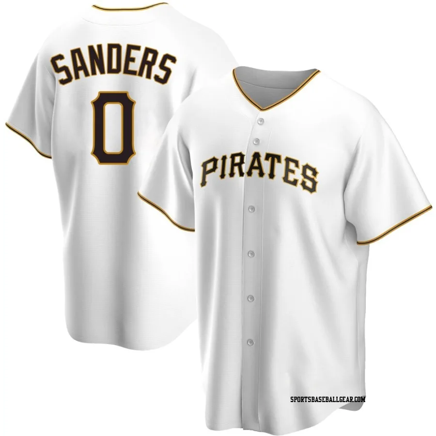 Camden Sanders Men's Pittsburgh Pirates White Replica Home Jersey