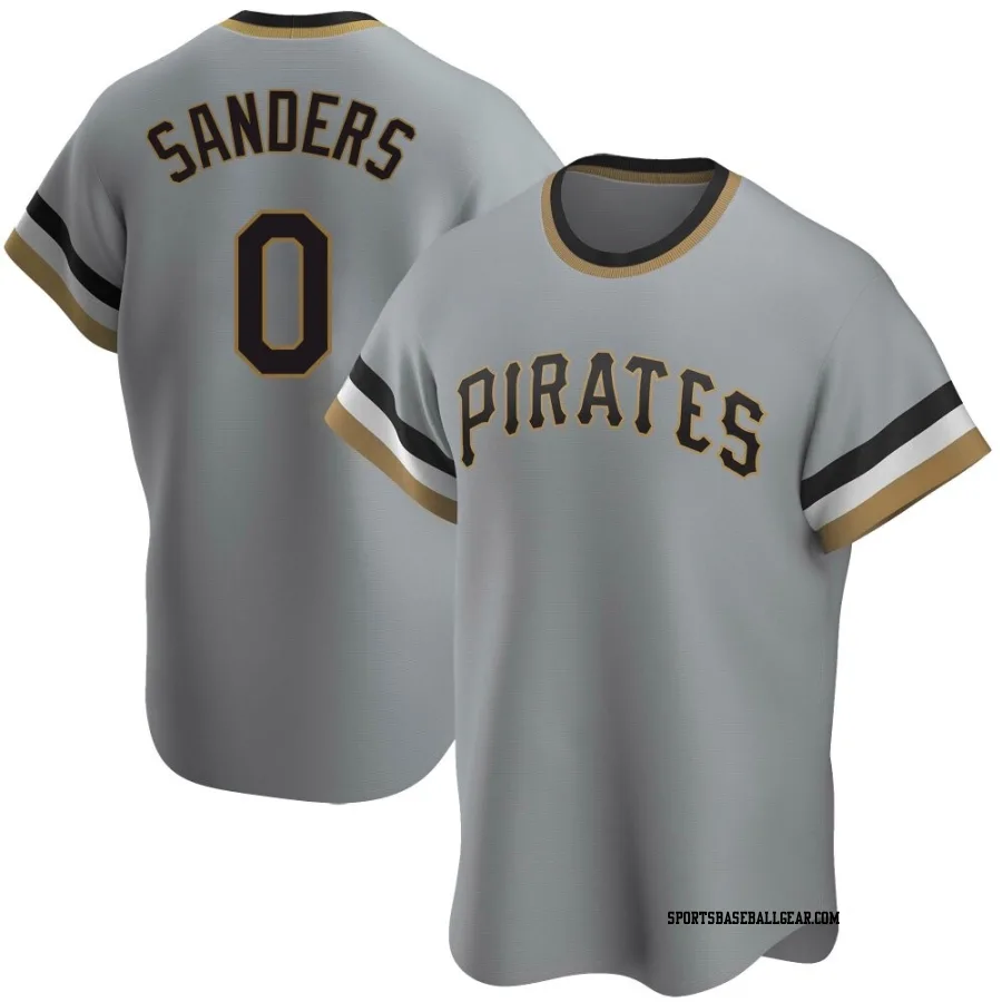 Camden Sanders Youth Pittsburgh Pirates Gray Replica Road Cooperstown Collection Jersey