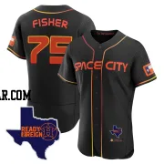 Cameron Fisher Men's Houston Astros Black Authentic 2023 Space City Ready 2 Reign Flex Base Jersey