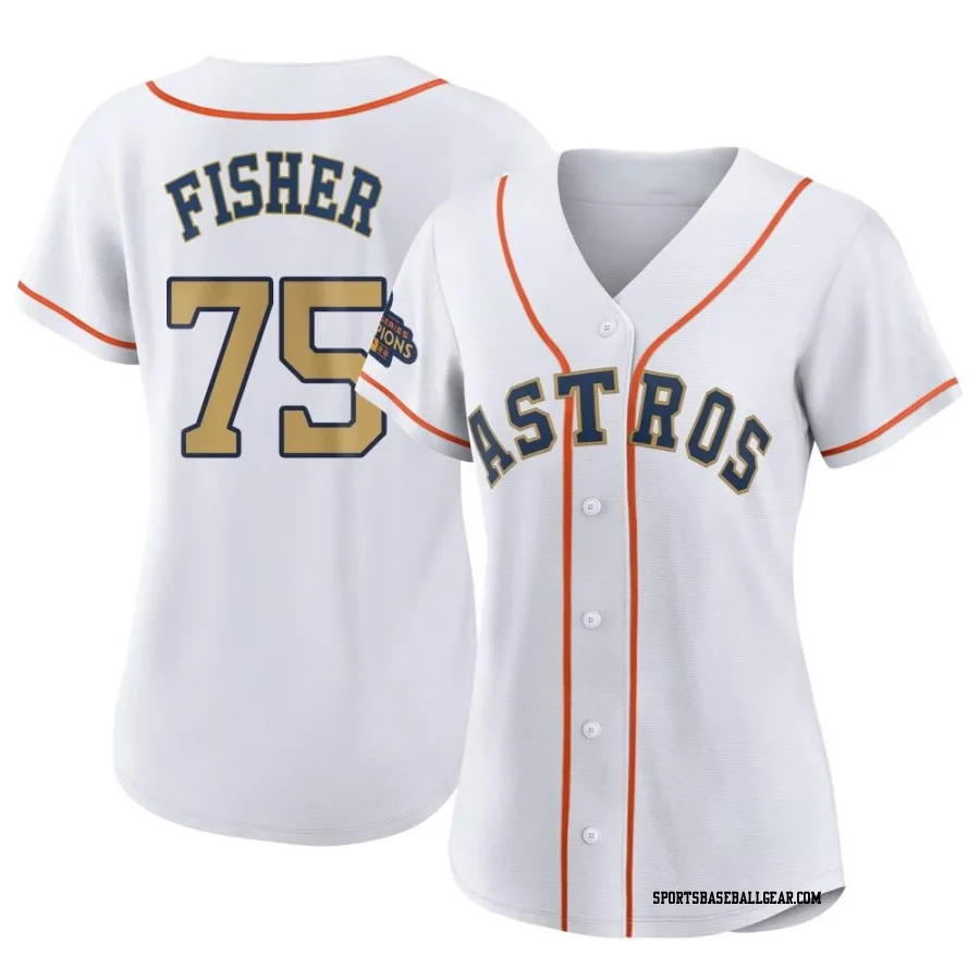 Cameron Fisher Women's Houston Astros Gold Replica White 2023 Collection Jersey