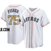 Cameron Fisher Youth Houston Astros Gold Replica White 2023 Collection Jersey