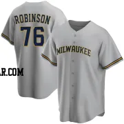 Cameron Robinson Men's Milwaukee Brewers Gray Replica Road Jersey