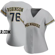 Cameron Robinson Women's Milwaukee Brewers Gray Replica Road Jersey