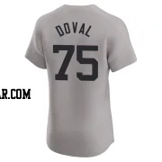 Camilo Doval Men's New York Yankees Gray Elite Road 2024 World Series Jersey