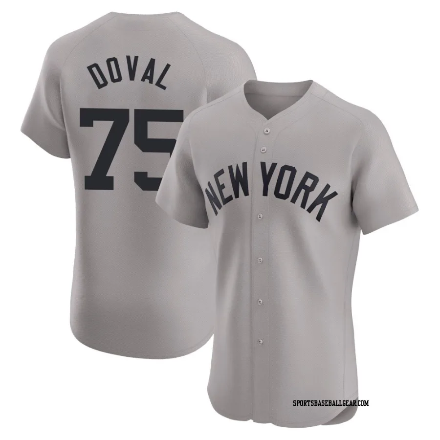 Camilo Doval Men's New York Yankees Gray Elite Road Jersey