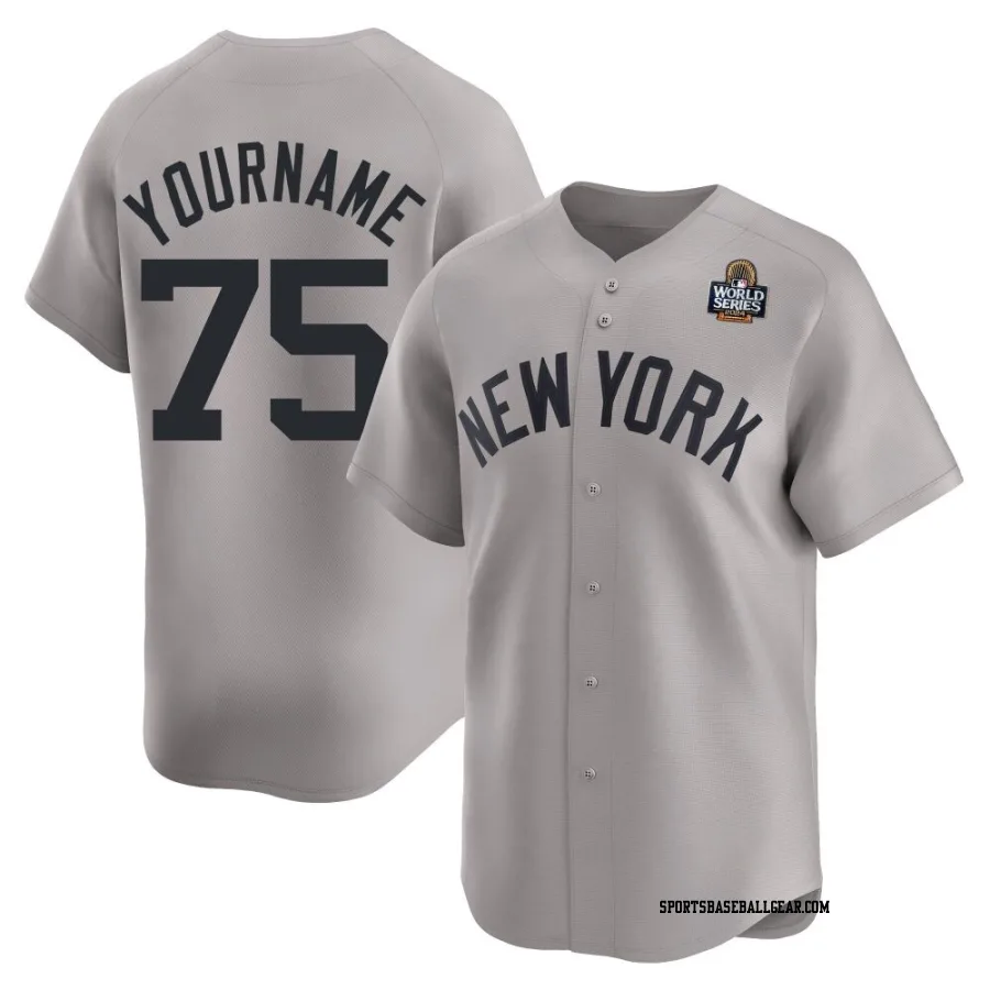 Camilo Doval Men's New York Yankees Gray Limited Away 2024 World Series Jersey