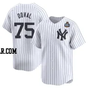 Camilo Doval Men's New York Yankees White Limited Yankee Home 2024 World Series Jersey