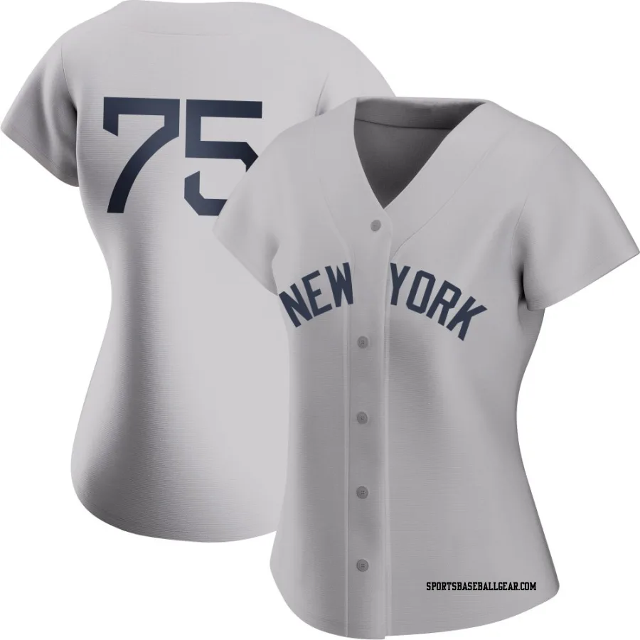 Camilo Doval Women's New York Yankees Gray Authentic 2021 Field of Dreams Jersey