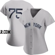 Camilo Doval Women's New York Yankees Gray Replica 2021 Field of Dreams Jersey