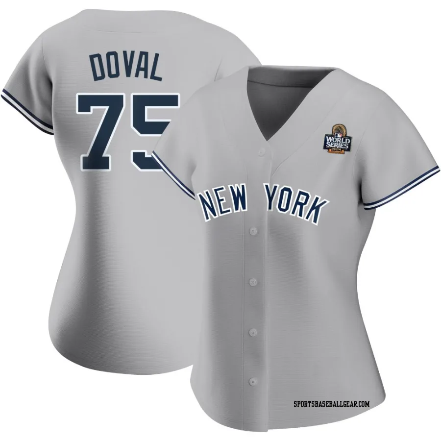 Camilo Doval Women's New York Yankees Gray Replica Road Name 2024 World Series Jersey