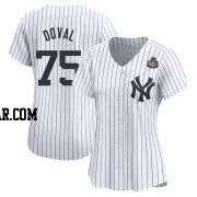 Camilo Doval Women's New York Yankees White Limited Yankee Home 2024 World Series Jersey