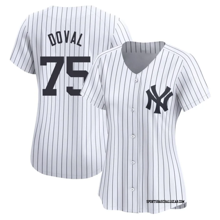 Camilo Doval Women's New York Yankees White Limited Yankee Home Jersey