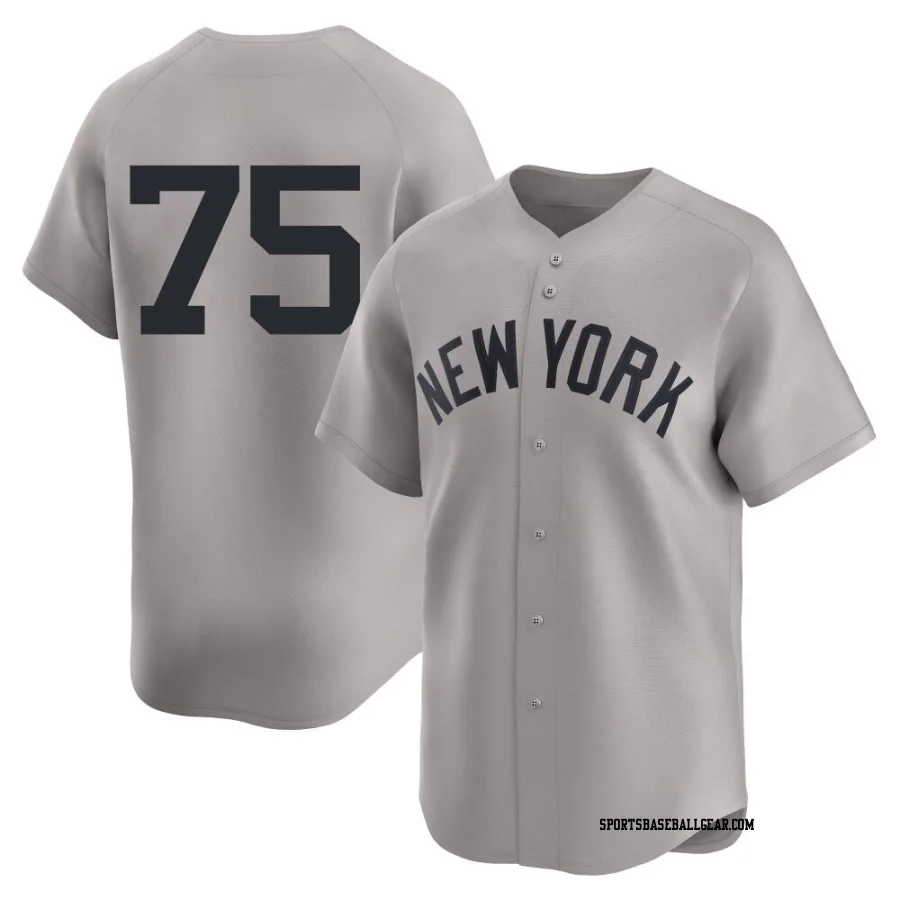 Camilo Doval Youth New York Yankees Gray Limited Away 2nd Jersey