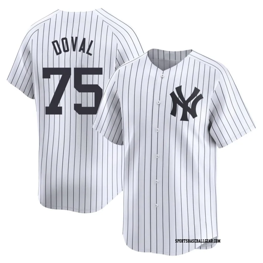 Camilo Doval Youth New York Yankees White Limited Yankee Home Jersey