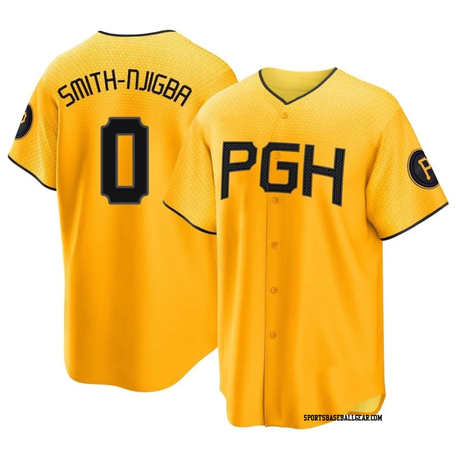 Canaan Smith-Njigba Men's Pittsburgh Pirates Gold Replica 2023 City Connect Jersey