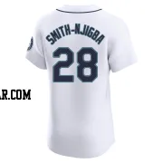 Canaan Smith-Njigba Men's Seattle Mariners White Elite Home Jersey