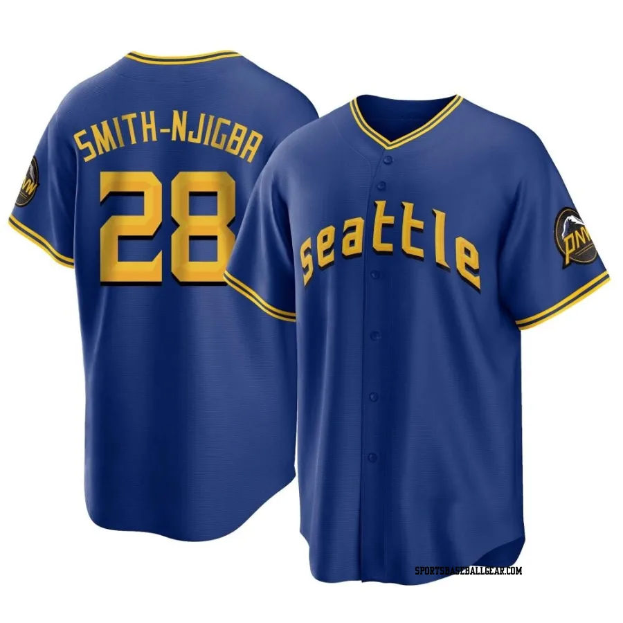 Canaan Smith-Njigba Youth Seattle Mariners Royal Replica 2023 City Connect Jersey
