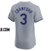 Carl Crawford Men's Los Angeles Dodgers Gray Elite Road Jersey