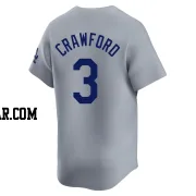 Carl Crawford Men's Los Angeles Dodgers Gray Limited Away Jersey