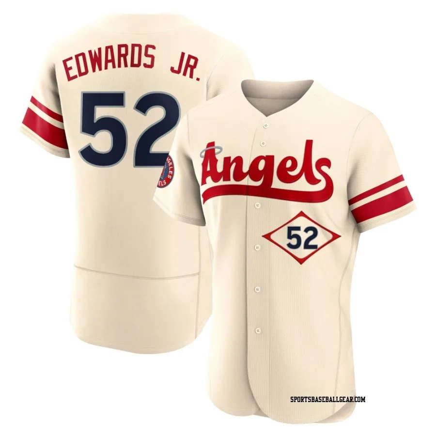 Carl Edwards Jr. Men's Los Angeles Angels Cream Authentic 2022 City Connect Jersey