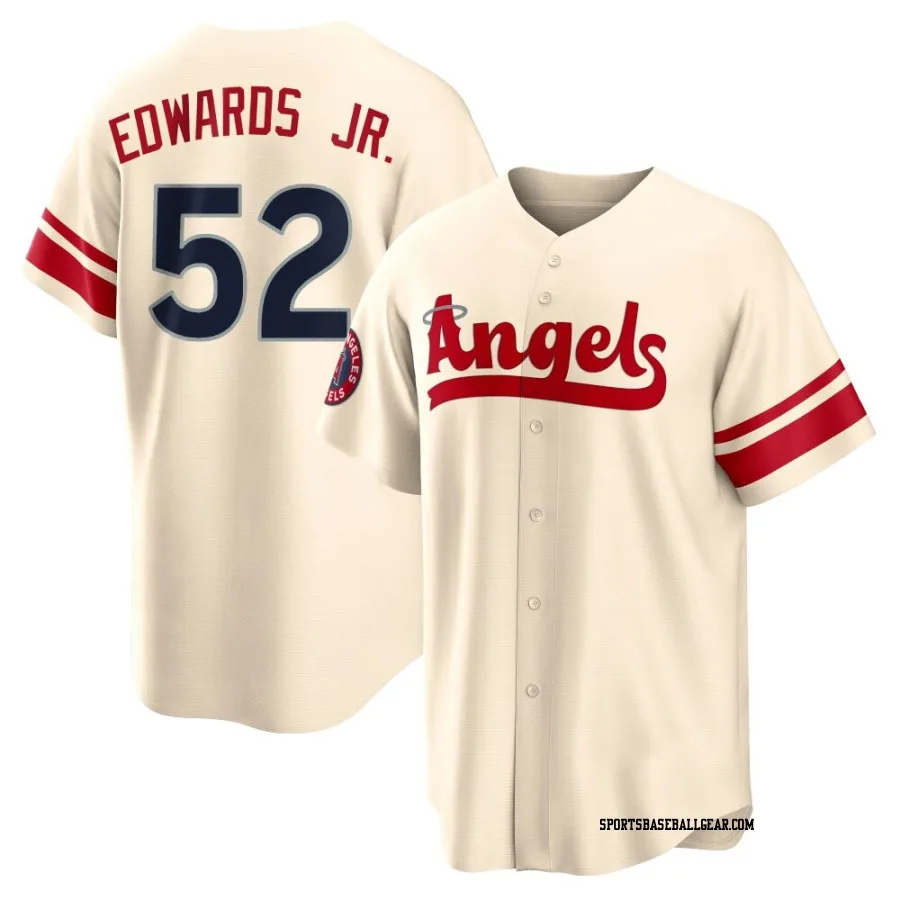 Carl Edwards Jr. Men's Los Angeles Angels Cream Replica 2022 City Connect Jersey