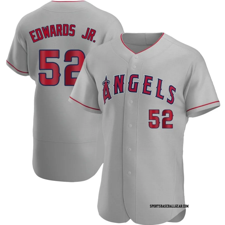 Carl Edwards Jr. Men's Los Angeles Angels Gray Authentic Road Jersey