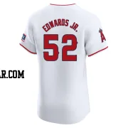 Carl Edwards Jr. Men's Los Angeles Angels White Elite Home Patch Jersey