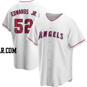 Carl Edwards Jr. Men's Los Angeles Angels White Replica Home Jersey