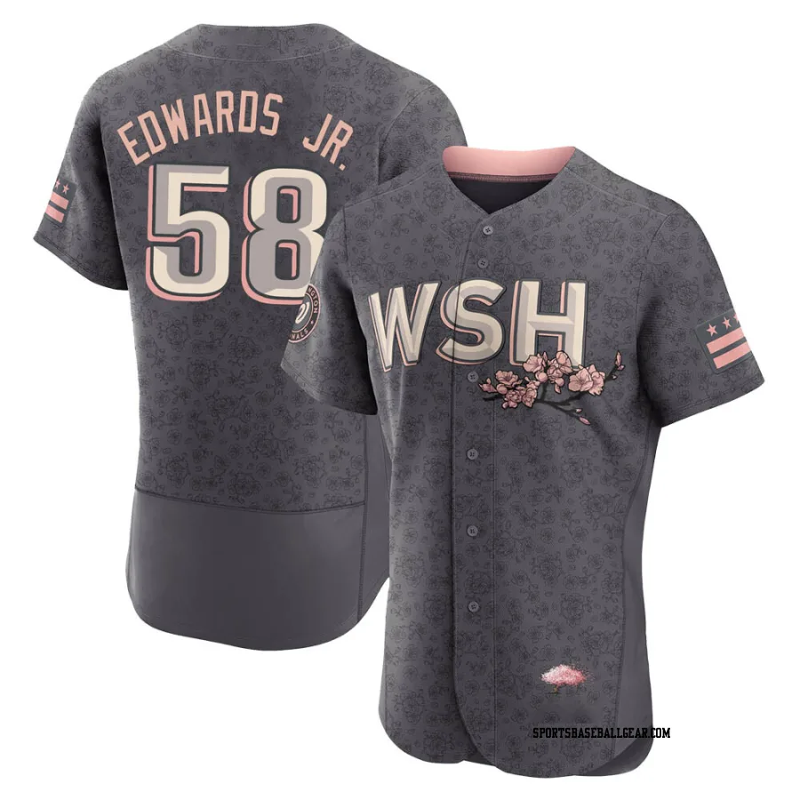 Carl Edwards Jr. Men's Washington Nationals Gray Authentic 2022 City Connect Jersey