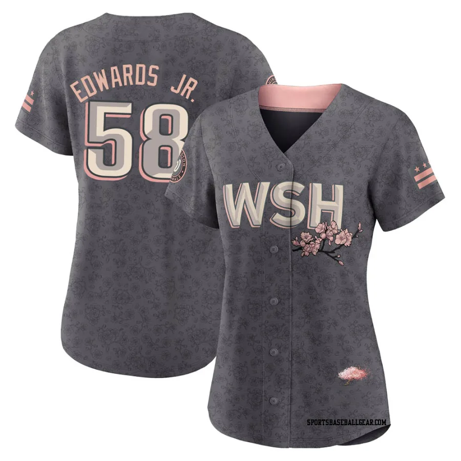 Carl Edwards Jr. Women's Washington Nationals Gray Authentic 2022 City Connect Jersey