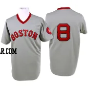 Carl Yastrzemski Men's Boston Red Sox Grey Replica Throwback Jersey