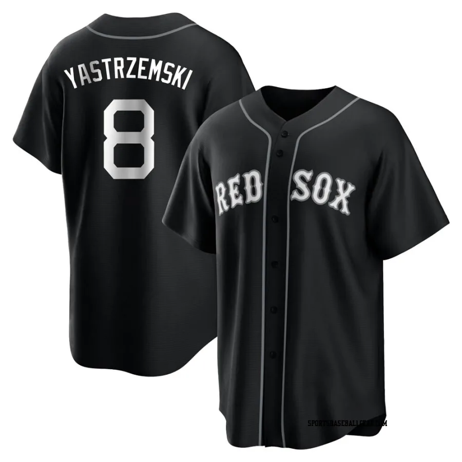 Carl Yastrzemski Youth Boston Red Sox Black/White Replica Jersey