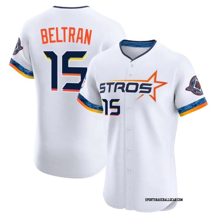 Carlos Beltran Men's Houston Astros White Elite 2025 City Connect Jersey