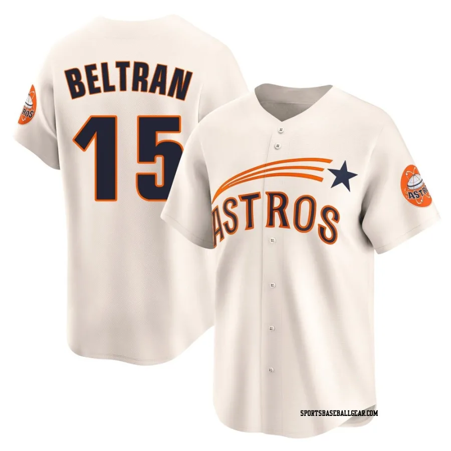 Carlos Beltran Youth Houston Astros Cream Limited Throwback Cooperstown Collection Jersey
